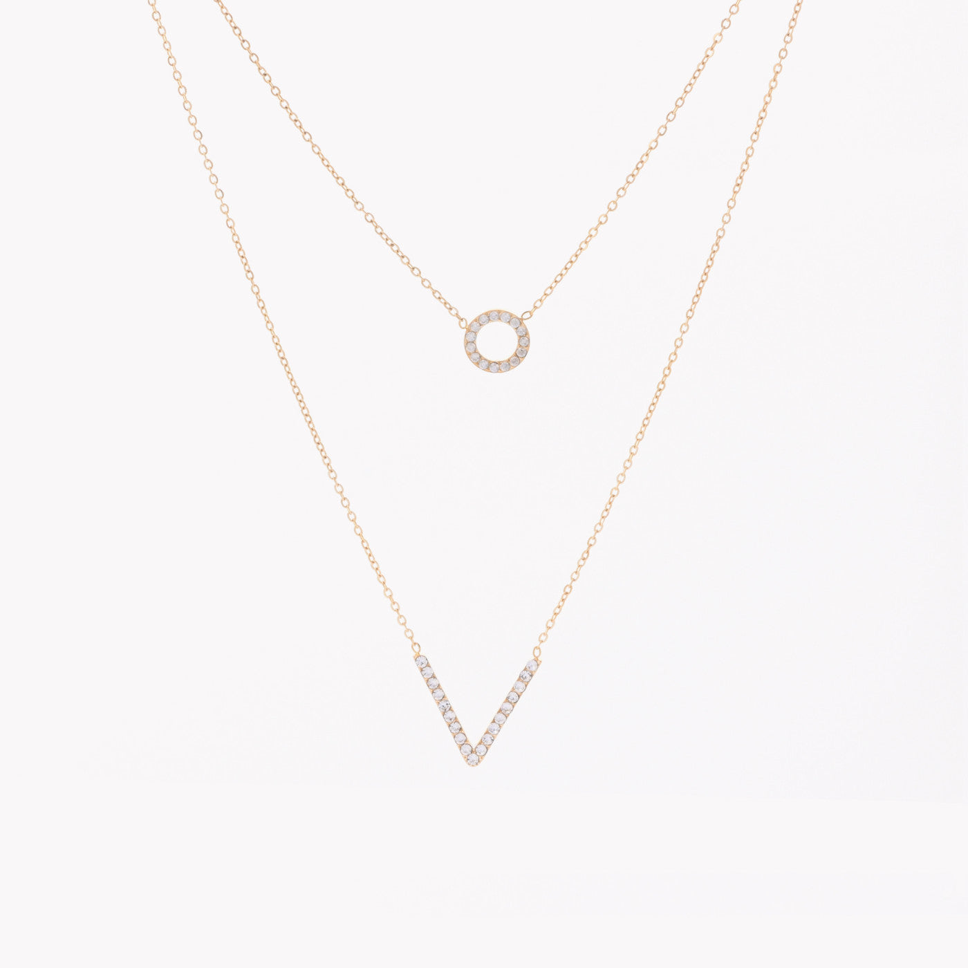 Collier double en acier avec V