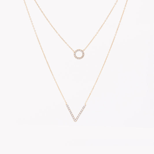 Collier double en acier avec V