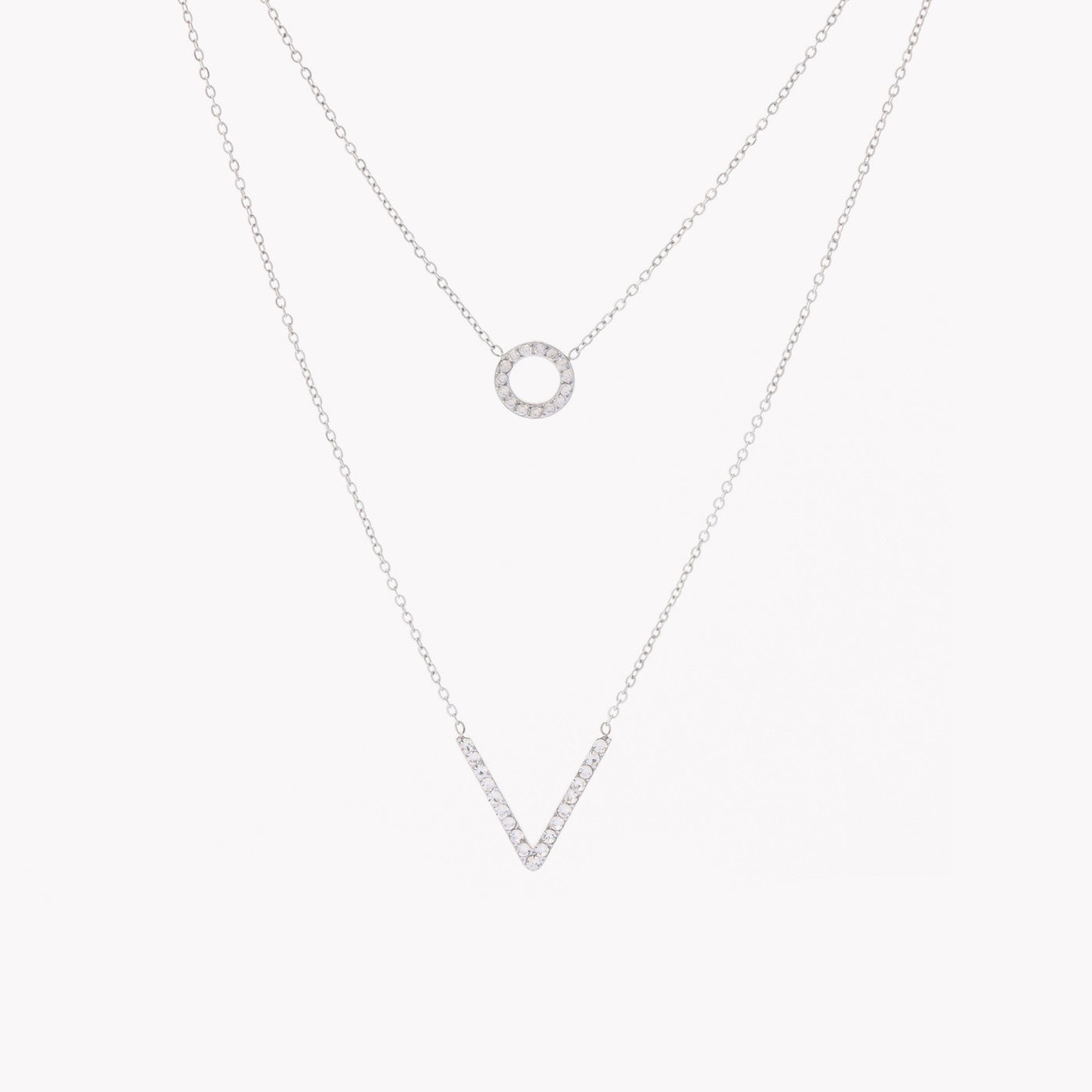 Collier double en acier avec V