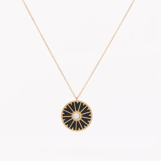 Collier en acier roue noir